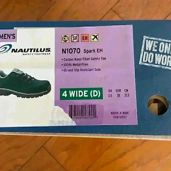 Nautilus Safety Footwear Women’s Spark EH Lavender Size 4 BRAND NEW - Picture 8 of 11